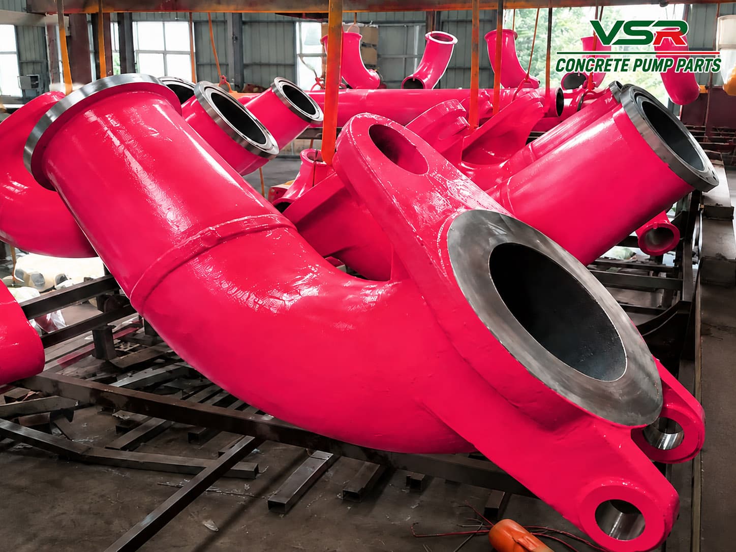Concrete pump flap elbow