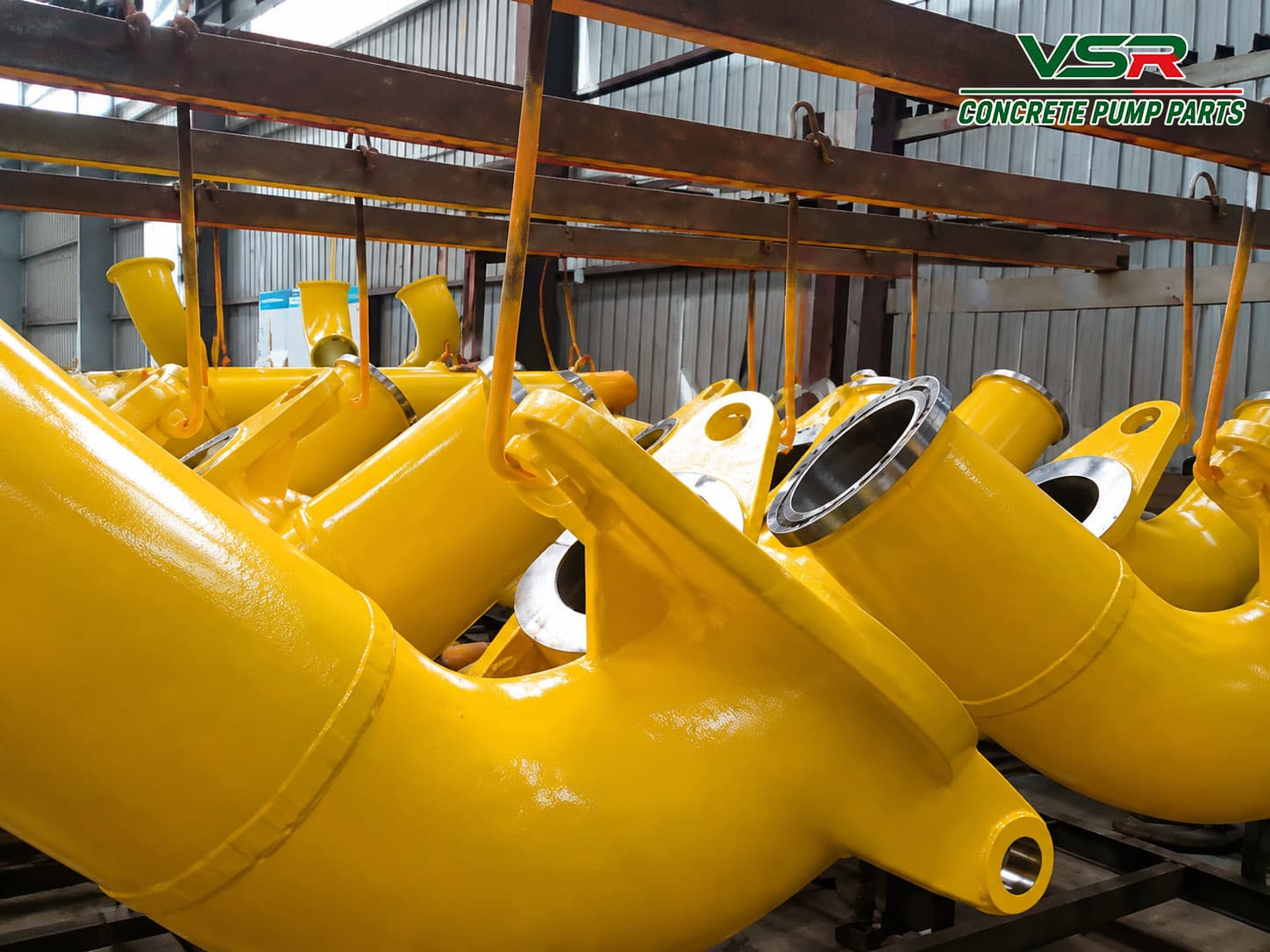 Concrete pump flap elbow additional view